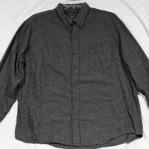 Arrow Men's XXL-18-18 1/2 Heather Black Button-Down Collar LS Shirt Work Casual